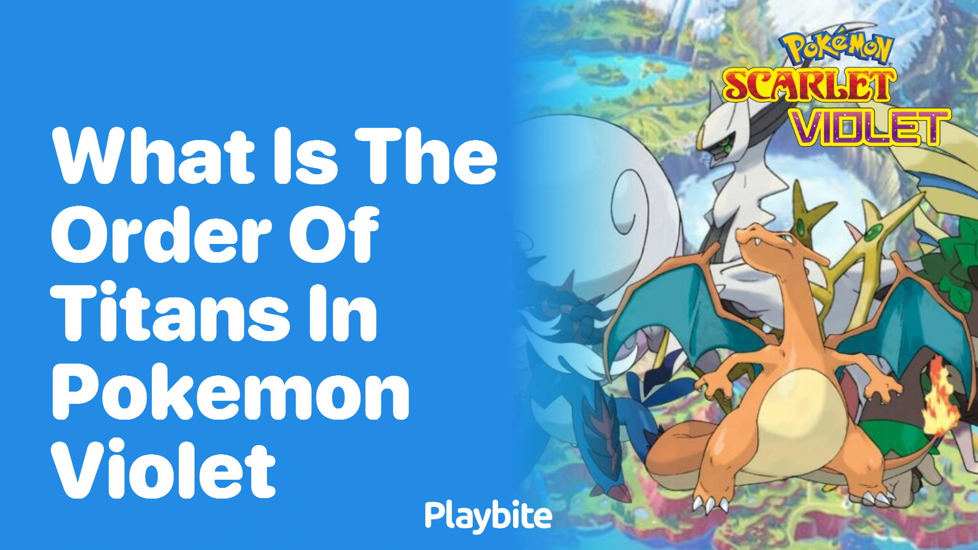 What is the order of Titans in Pokemon Violet?