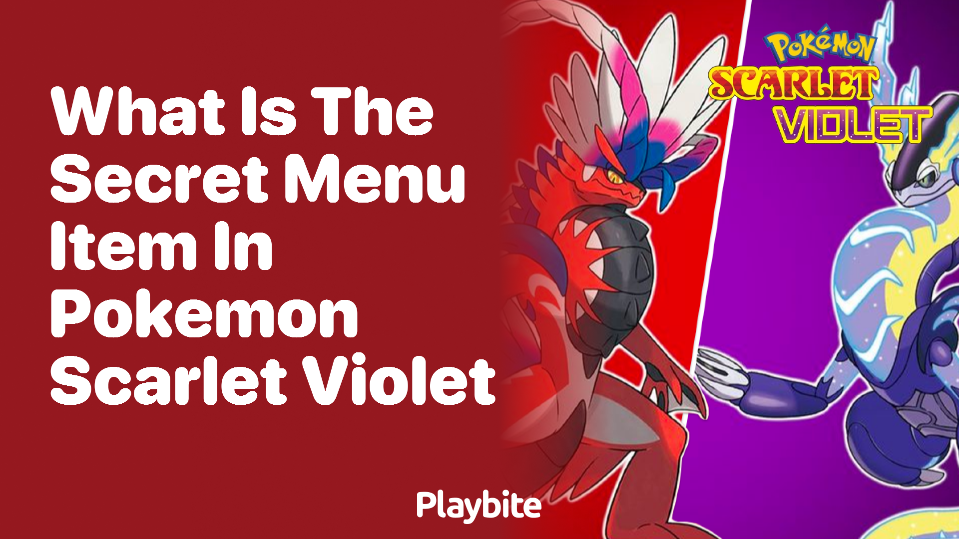 What is the secret menu item in Pokemon Scarlet and Pokemon Violet?