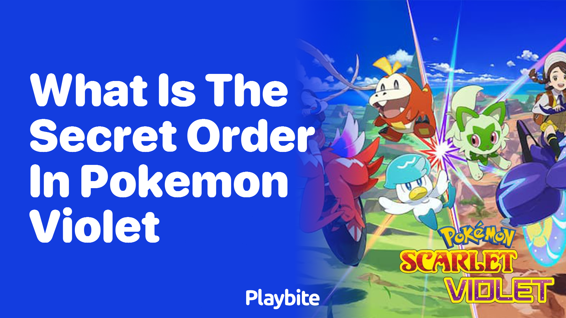 What is the secret order in Pokemon Violet?