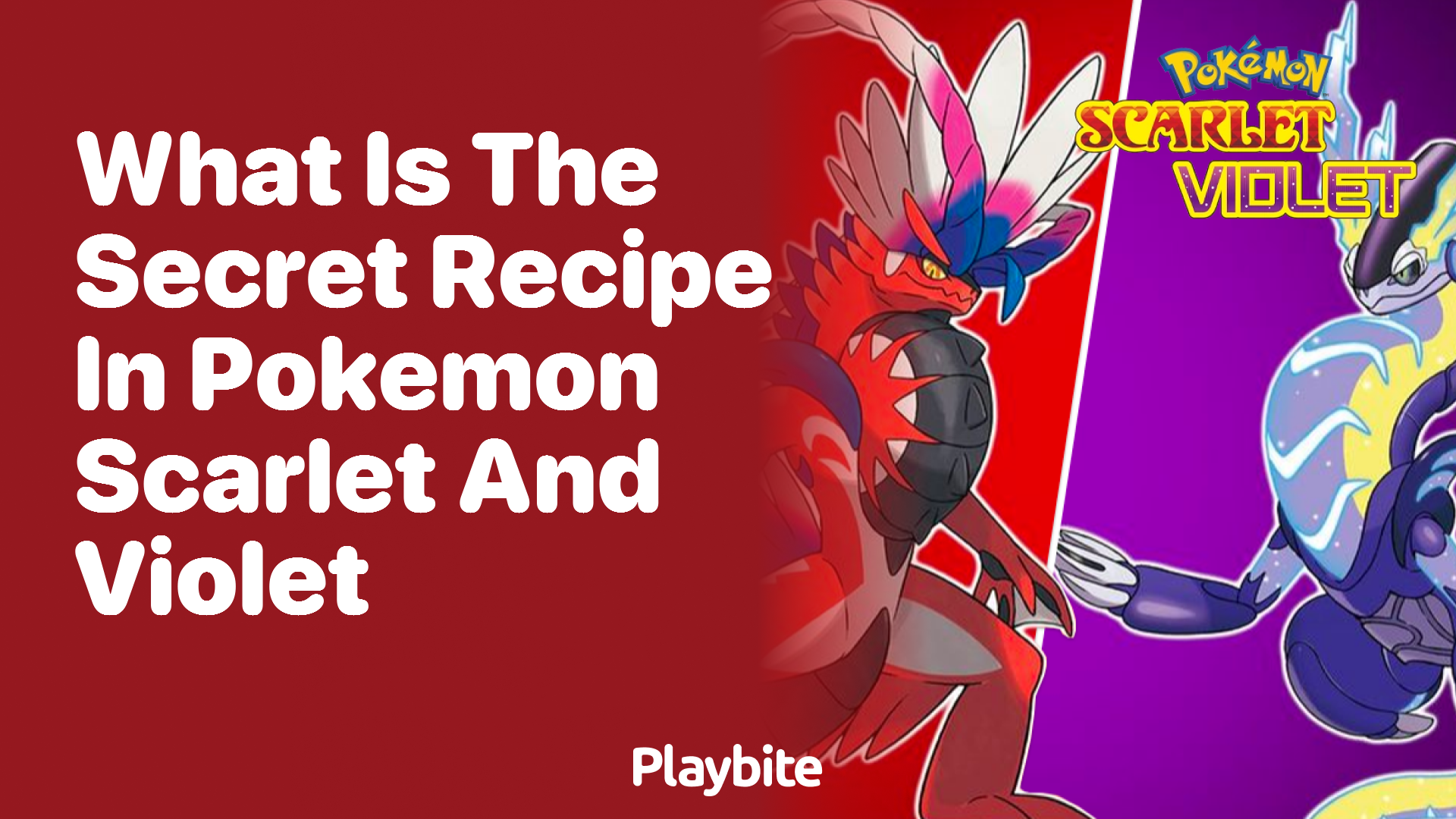 What is the secret recipe in Pokemon Scarlet and Violet?