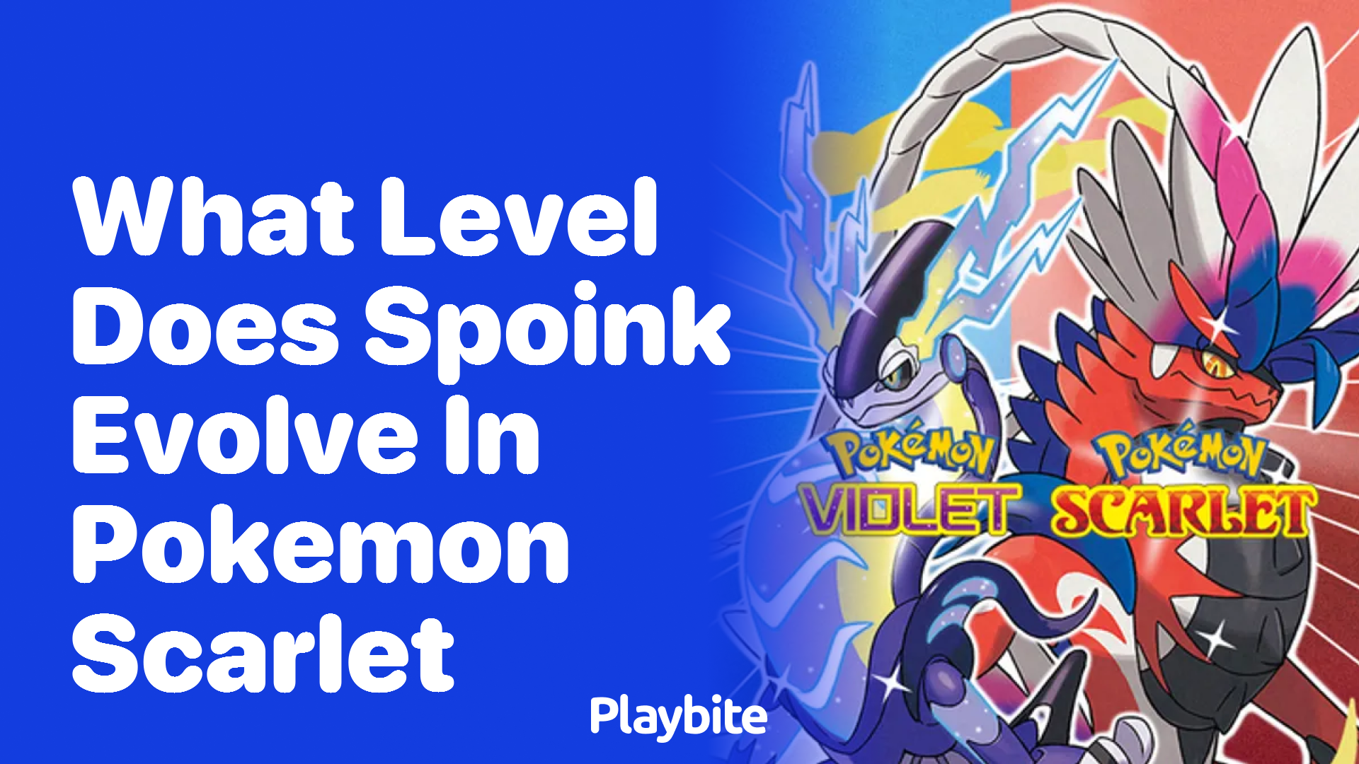 What level does Spoink evolve in Pokémon Scarlet?