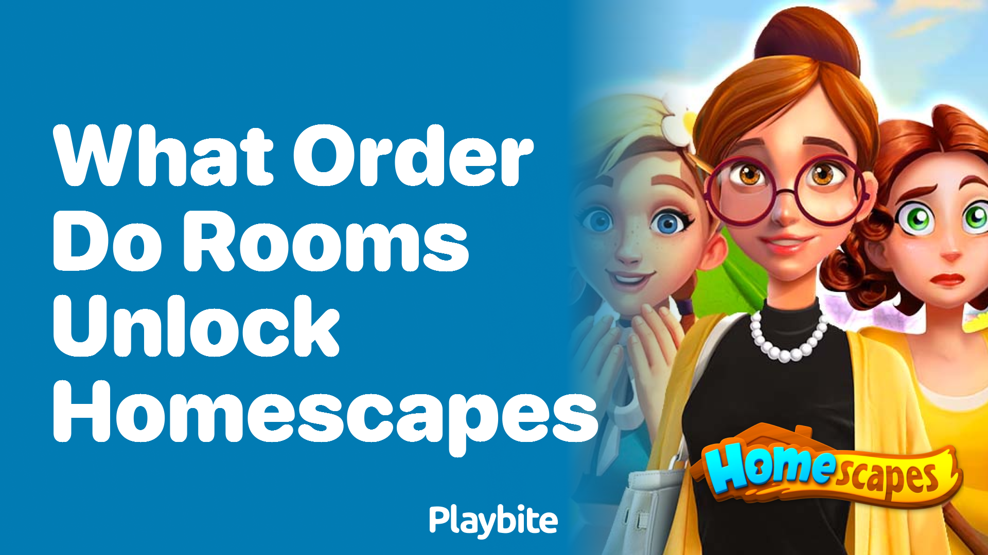 What order do rooms unlock in Homescapes?