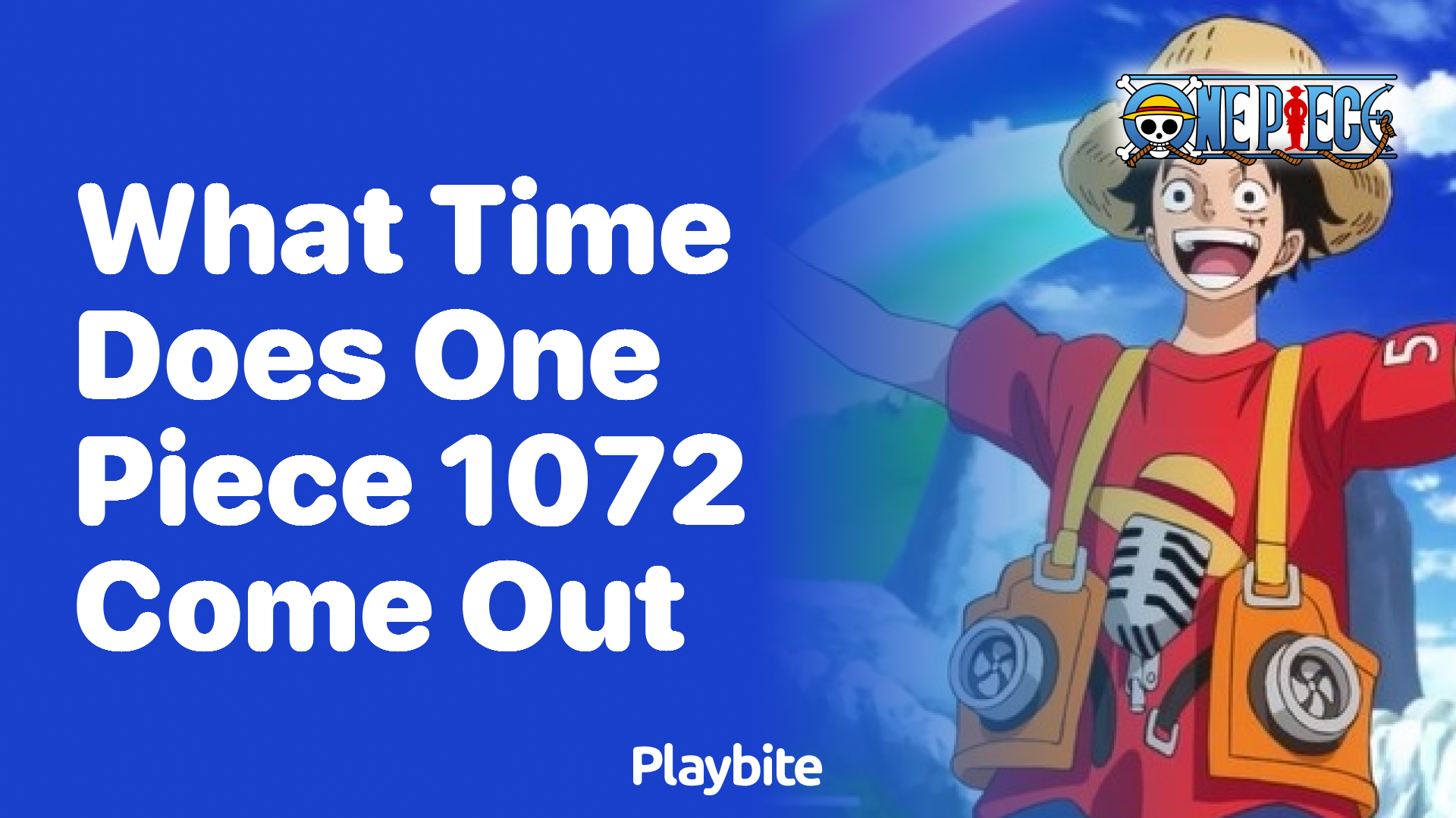 What Time Does One Piece Episode 1072 Come Out?