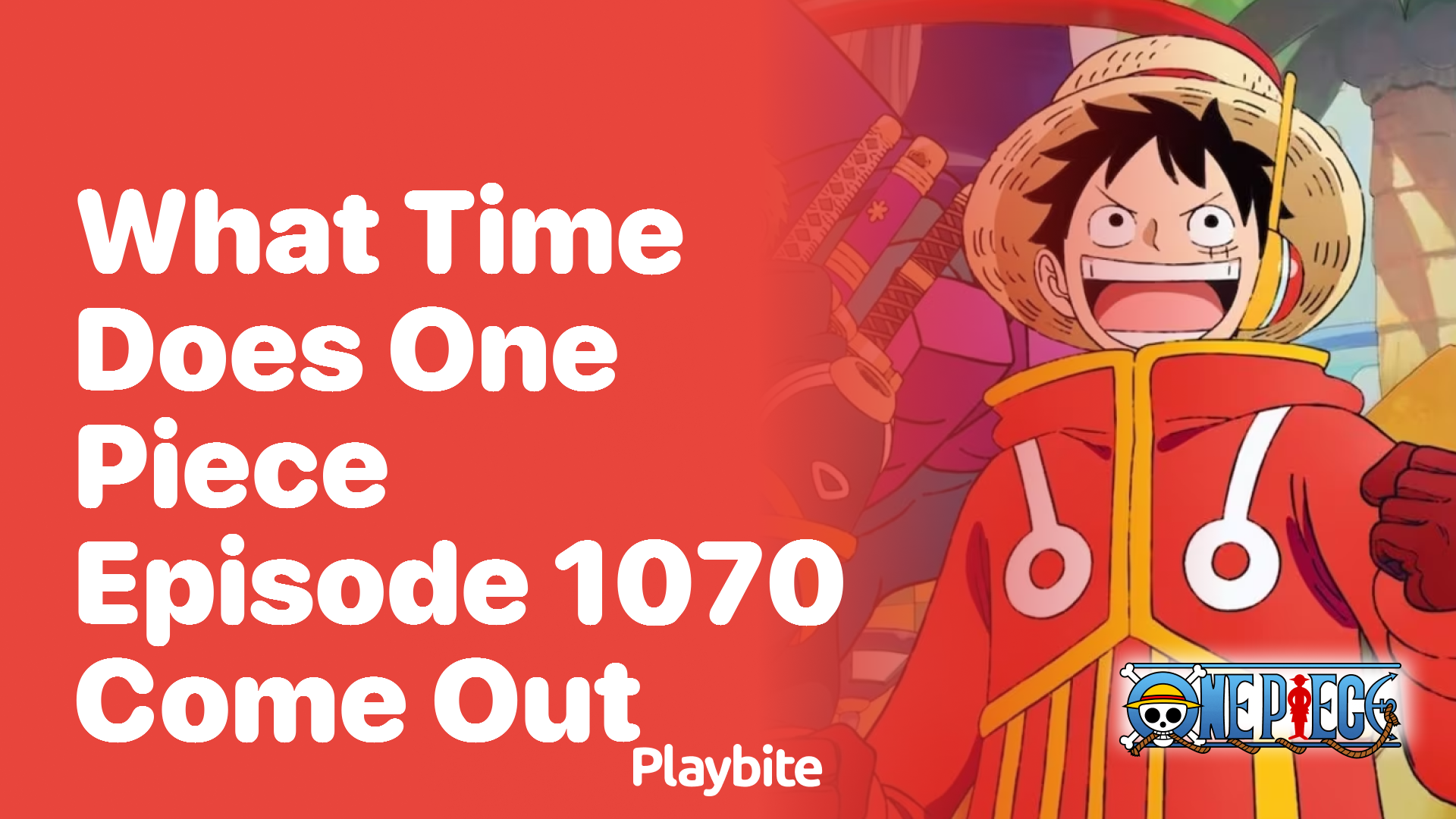 What Time Does One Piece Episode 1070 Come Out?