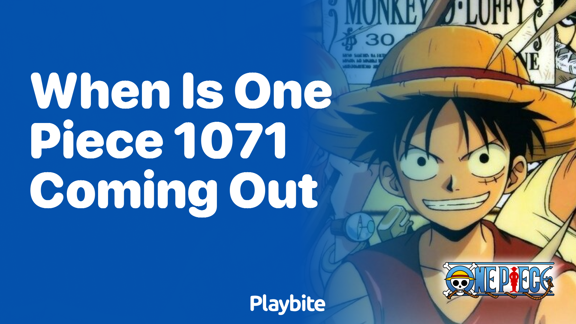 When is One Piece Episode 1071 Coming Out?