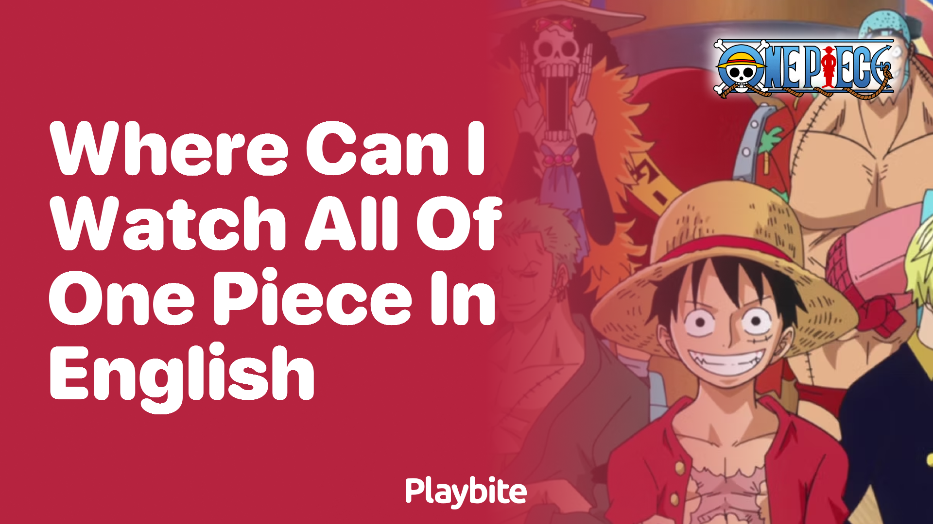 Where Can I Watch All of One Piece in English?