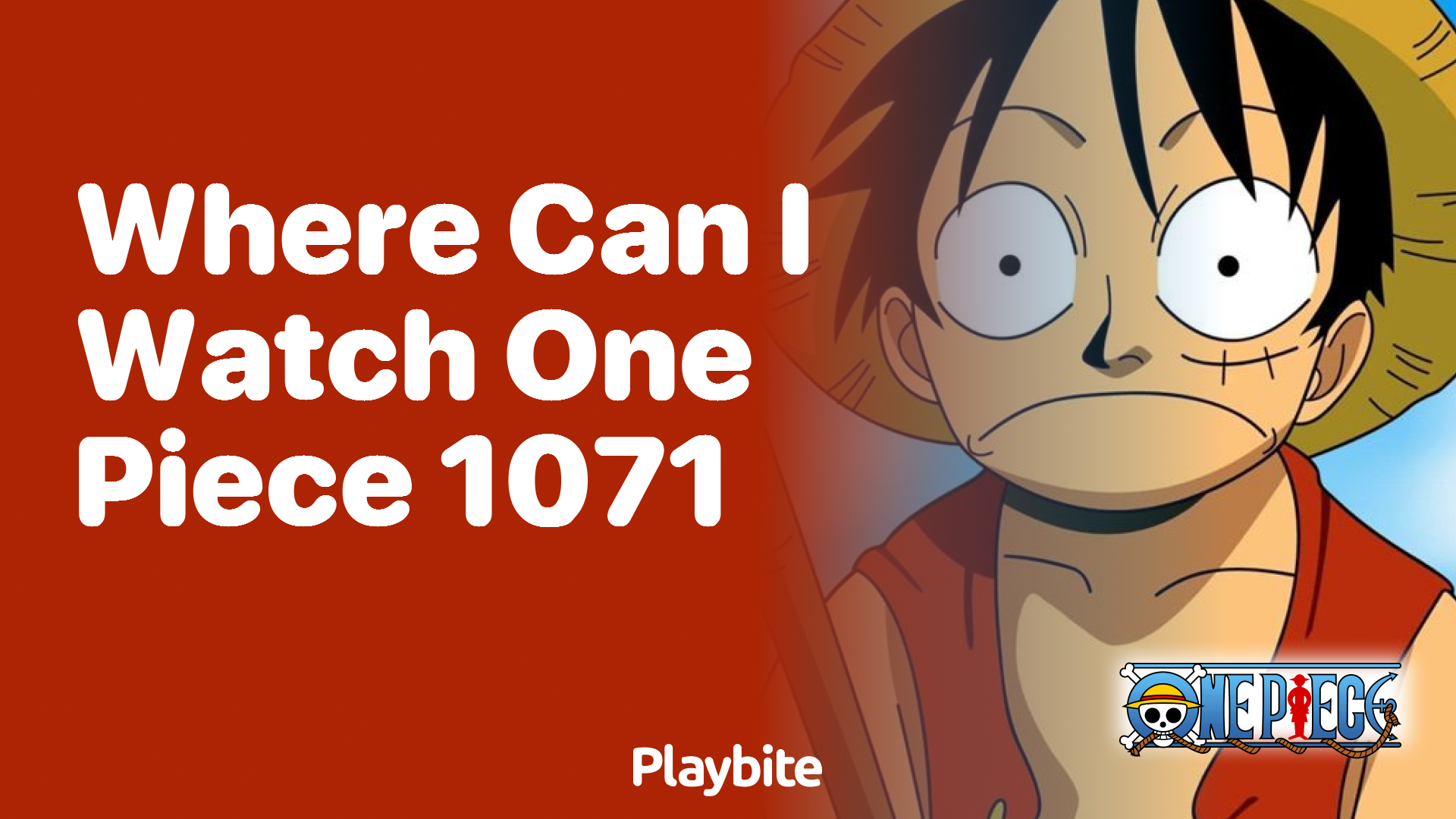 Where Can I Watch One Piece Episode 1071?