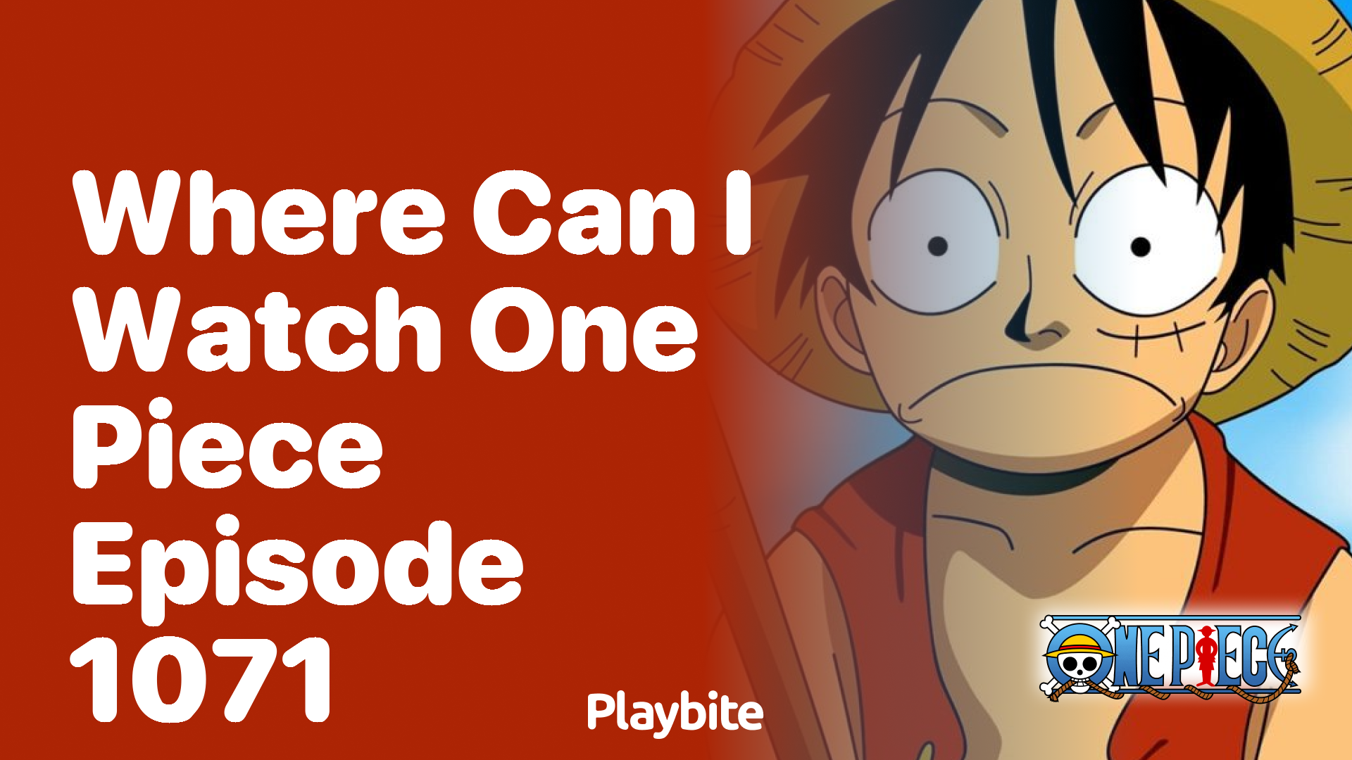 Where Can I Watch One Piece Episode 1071?