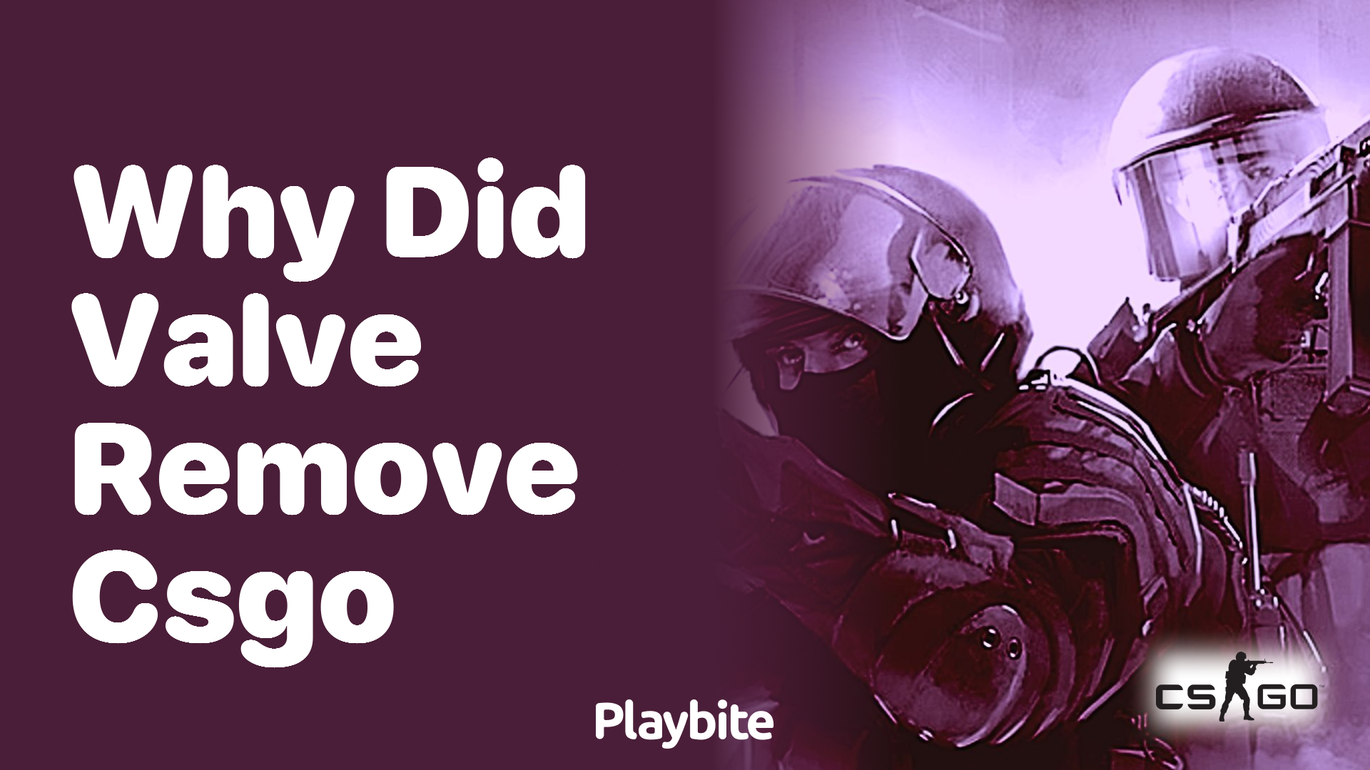 Why did Valve remove CS:GO?